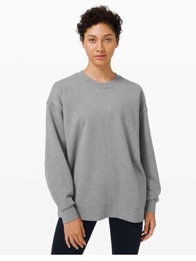 Like New! Lululemon Perfect Oversized Crew in Heathered Core Medium size M